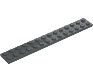 LEGO Dunkles Steingrau Platte 2 x 14 (91988)