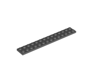 LEGO Dark Stone Gray Plate 2 x 14 (91988)
