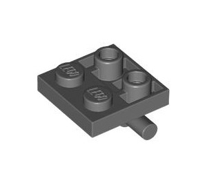 LEGO Dark Stone Gray Plate 2 x 2 with Bottom Bar (5066)