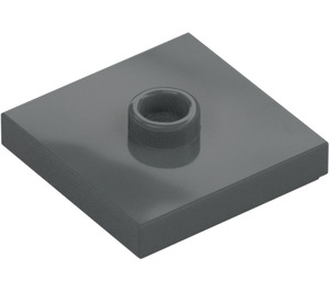 LEGO Dark Stone Gray Plate 2 x 2 with Groove and 1 Center Stud (23893 / 87580)