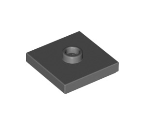 LEGO Dark Stone Gray Plate 2 x 2 with Groove and 1 Center Stud (23893 / 87580)