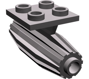 LEGO Dark Stone Gray Plate 2 x 2 with Jet Engine (4229)
