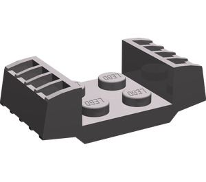 LEGO Dunkles Steingrau Platte 2 x 2 mit Raised Grilles (41862)