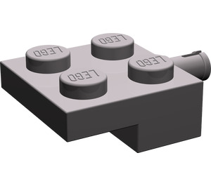 LEGO Donker Steengrijs Plaat 2 x 2 met Wiel Houder (4488 / 10313)