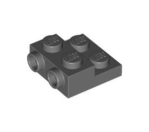 LEGO Dunkles Steingrau Platte 2 x 2 x 0.7 mit 2 Bolzen auf Seite (4304 / 99206)
