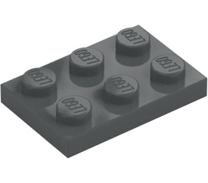 LEGO Tumma kivenharmaa Levy 2 x 3 (3021)