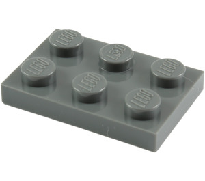 LEGO Gris pierre foncé assiette 2 x 3 (3021)