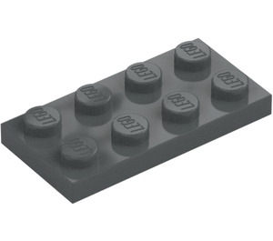 LEGO Tmavě kamenná šedá Deska 2 x 4 (3020)