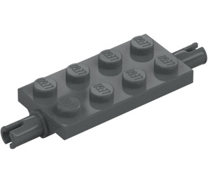 LEGO Grigio pietra scuro Piastra 2 x 4 con Perni (30157 / 40687)