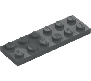 LEGO Dark Stone Gray Plate 2 x 6 (3795)