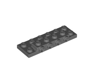 LEGO Dark Stone Gray Plate 2 x 6 x 0.7 with 4 Studs on Side (72132 / 87609)