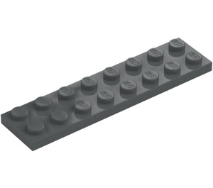 LEGO Dunkles Steingrau Platte 2 x 8 (3034)