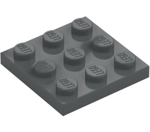 LEGO Dark Stone Gray Plate 3 x 3 (11212)