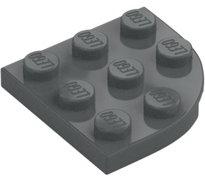 LEGO Donker steengrijs Plaat 3 x 3 Rond Hoek (30357)