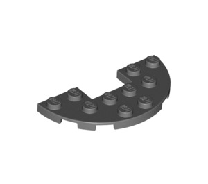 LEGO Gris pierre foncé assiette 3 x 6 Rond Demi Cercle avec Coupé (18646)