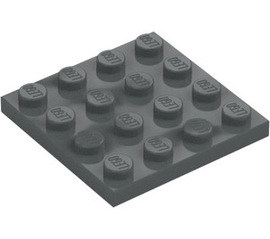 LEGO Mörk Stengrå Platta 4 x 4 (3031)