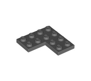 LEGO Dunkles Steingrau Platte 4 x 4 Ecke (2639)