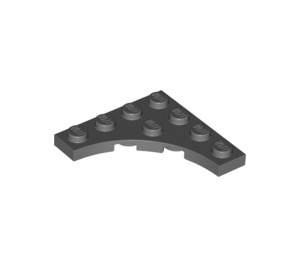 LEGO Gris pierre foncé assiette 4 x 4 avec Circular Cut Out (35044)