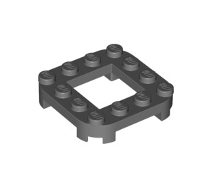 LEGO Donker Steengrijs Plaat 4 x 4 x 0.7 met Afgeronde hoeken en 2 x 2 Open Midden (79387)