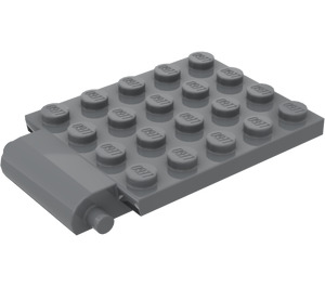 LEGO Donker steengrijs Plaat 4 x 5 Trap Deur Gebogen scharnier (30042)