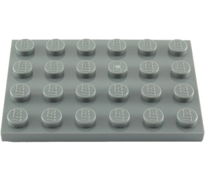 LEGO Gris pierre foncé assiette 4 x 6 (3032)