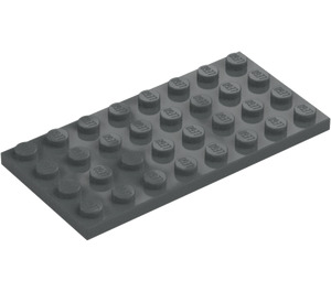 LEGO Dark Stone Gray Plate 4 x 8 (3035)