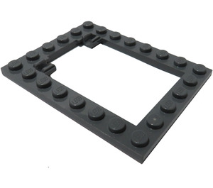 LEGO Dunkles Steingrau Platte 6 x 8 Trap Tür Rahmen Flush Pin Holders (92107)