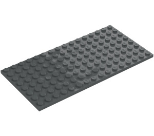 LEGO Dark Stone Gray Plate 8 x 16 (92438)