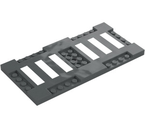 LEGO Dark Stone Gray Plate 8 x 16 x 0.7 with Tiles with Crosswalk (71772 / 73675)