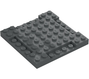 LEGO Gris piedra oscuro Placa 8 x 8 x 0.7 con Cutouts (2628)