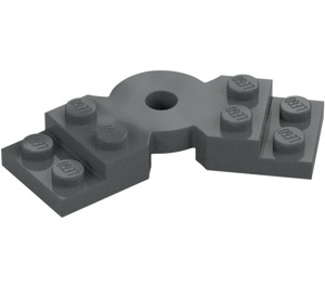 LEGO Donker steengrijs Plaat Rotated 45° (79846)