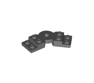 LEGO Gris pierre foncé assiette Rotated 45° (79846)