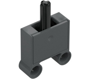 LEGO Dark Stone Gray Pneumatic Two-way Valve with Pinholes (33163 / 47223)