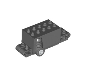 LEGO Dark Stone Gray Pullback Motor 4 x 8 x 2.33 (47715 / 49197)