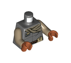 LEGO Mørk stengrå Quarren Minifig Torso (973 / 76382)