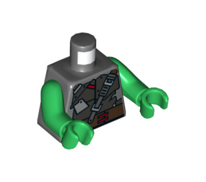 LEGO Dark Stone Gray Raphael - with Armor Minifig Torso (973 / 76382)