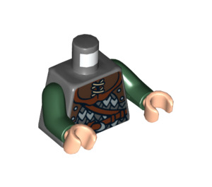 LEGO Gris piedra oscuro Rohan Soldado Torso (973 / 76382)