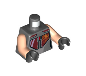 LEGO Mørk stengrå Sabine Wren med Dark Blå Hår Minifig Torso (973 / 76382)