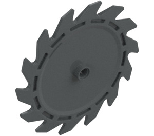 LEGO Dark Stone Gray Saw Blade with 14 Teeth (61403)