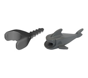 LEGO Dunkles Steingrau Shark with Saw Nose