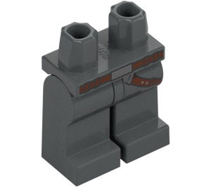 LEGO Dark Stone Gray Sig Greebling Minifigure Hips and Legs (73200)