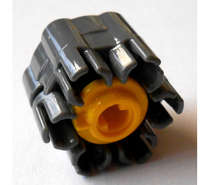 LEGO Dark Stone Gray Six Shooter Assembly with Yellow Trigger