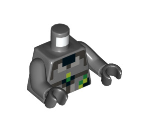 LEGO Dark Stone Gray Skull Arena Player 1 Minifig Torso (973 / 76382)