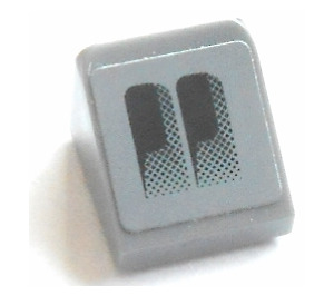 LEGO Dark Stone Gray Slope 1 x 1 (31°) with Black and Dark Gray Exhaust (Right) Sticker (50746)