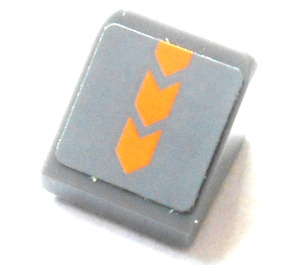 LEGO Gris pierre foncé Pente 1 x 1 (31°) avec Orange Arrows Autocollant (50746)