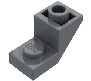 LEGO Dark Stone Gray Slope 1 x 2 (45°) Inverted with Plate (2310)