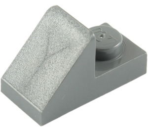 LEGO Dark Stone Gray Slope 1 x 2 (45°) with Plate (15672 / 92946)