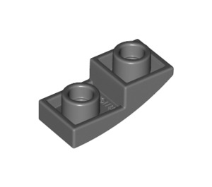 LEGO Dark Stone Gray Slope 1 x 2 Curved Inverted (24201)