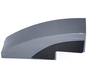 LEGO Dark Stone Gray Slope 1 x 3 Curved with Black slope decoration right Sticker (50950)