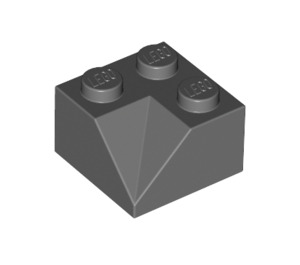 LEGO Donker Steengrijs Helling 2 x 2 (45°) Dubbele Concave (Glad oppervlak) (3046)